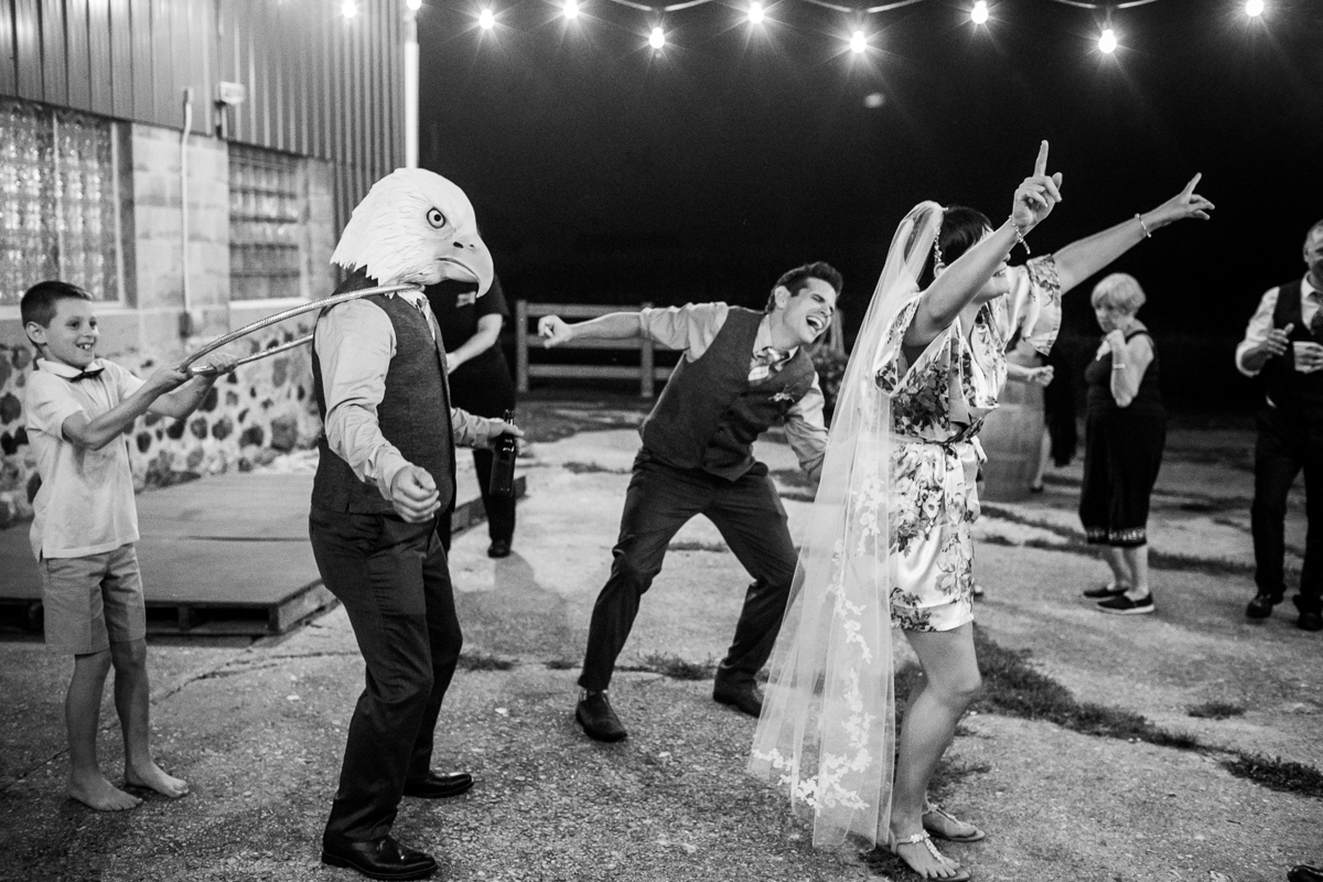 Marcie & Caleb know how to party! A Lovely Outdoors Wedding + Reception